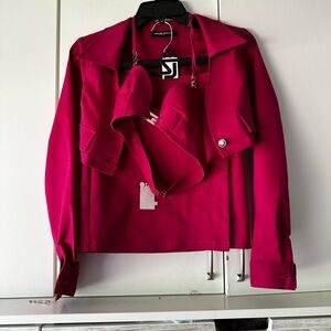 Shane Justin Women's Pink Jacket , Skirt and Top 3 piece Set